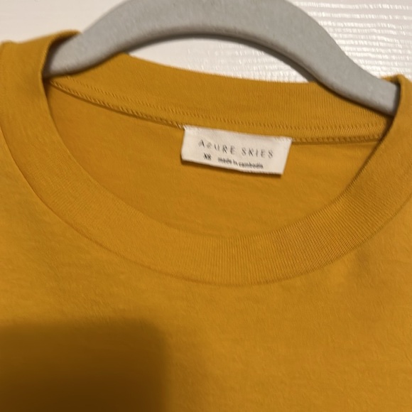 BNWT Azure Skies Laid Back Sumac Yellow Cropped Long Sleeve Top, Sz Xsmall - Picture 4 of 5